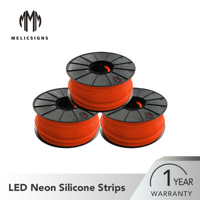 220V 12mm หนาสีแดงความยาว 50 เมตร LED Neon Silicone Strip